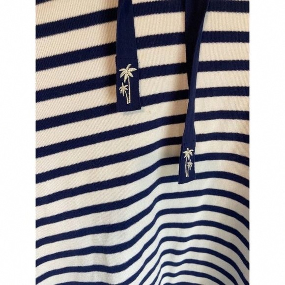 Tommy Bahama Navy and White Striped Hoodie